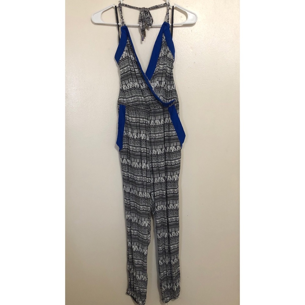 bebe Tribal Print Jumpsuit